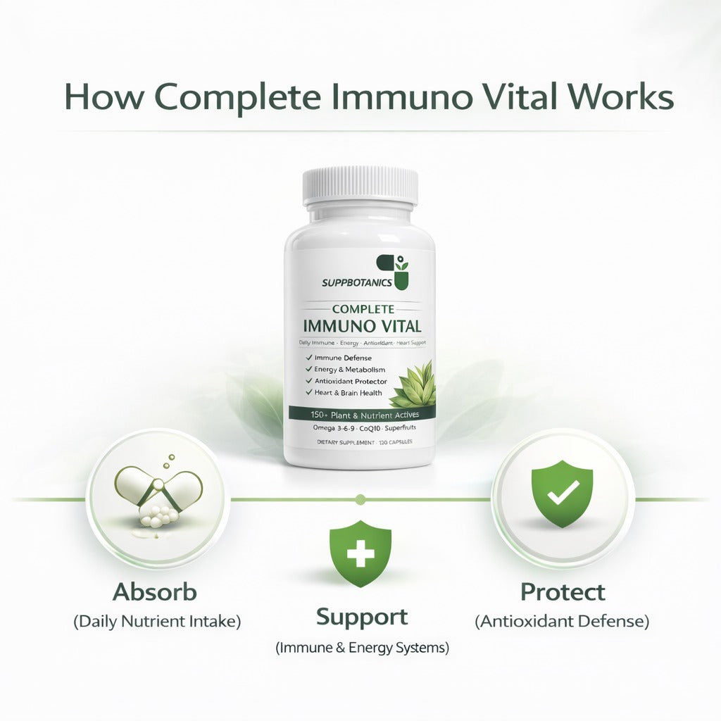 SuppBotanics Complete Immuno Vital™ Immune Support – 120 Capsules