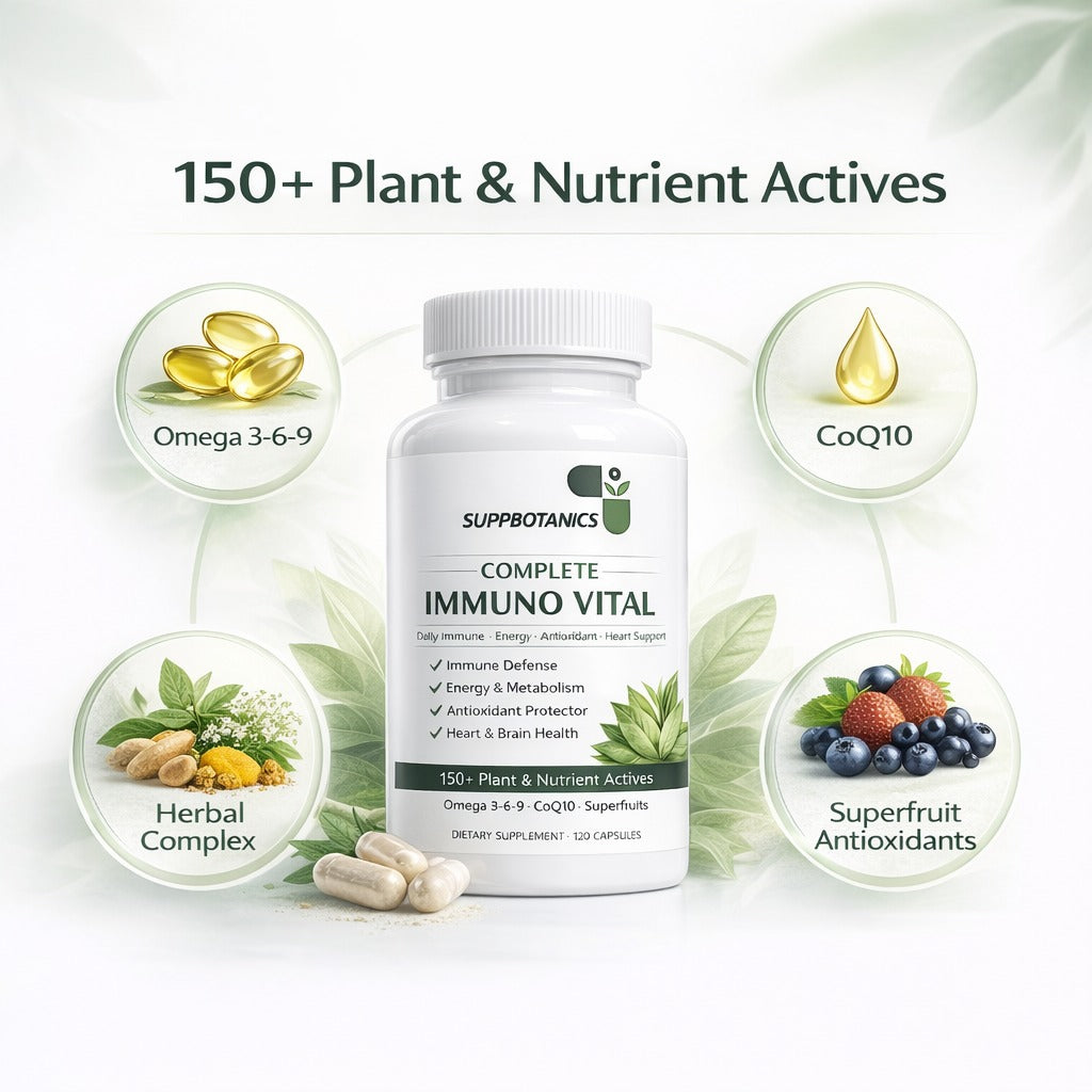 SuppBotanics Complete Immuno Vital™ Immune Support – 120 Capsules